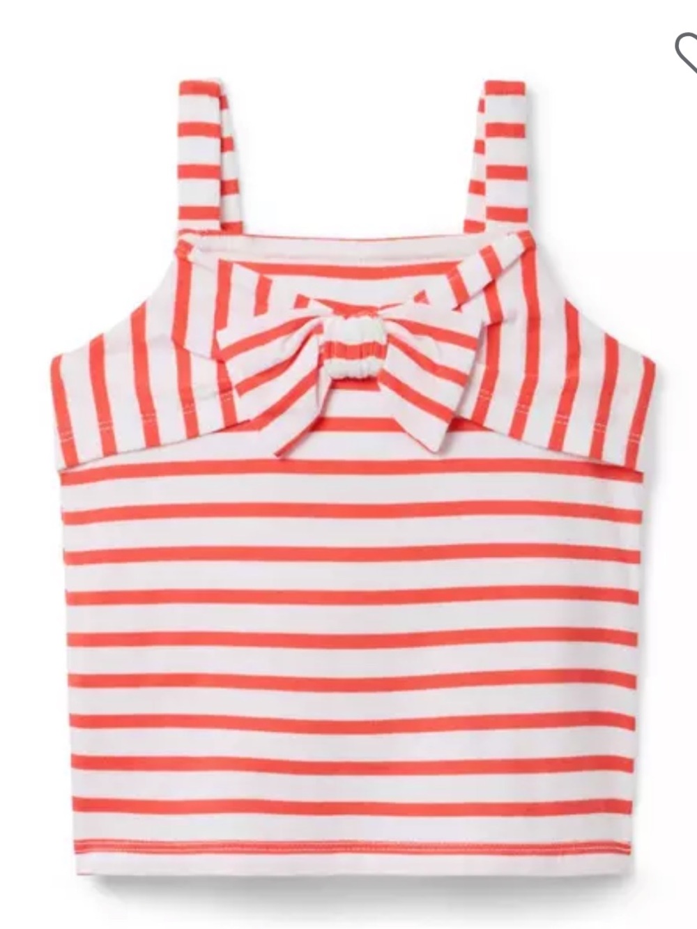 Janie and Jack Red & White Striped Tank with Ruffle